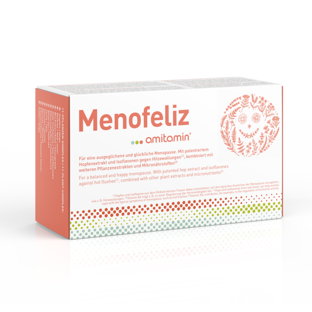 amitamin Menofeliz Wechseljahre Nahrungergänzung mit Pflanzenextrakten
